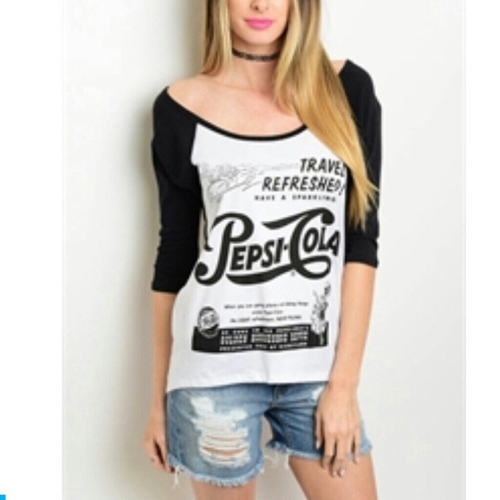 Pepsi cola baseball tee